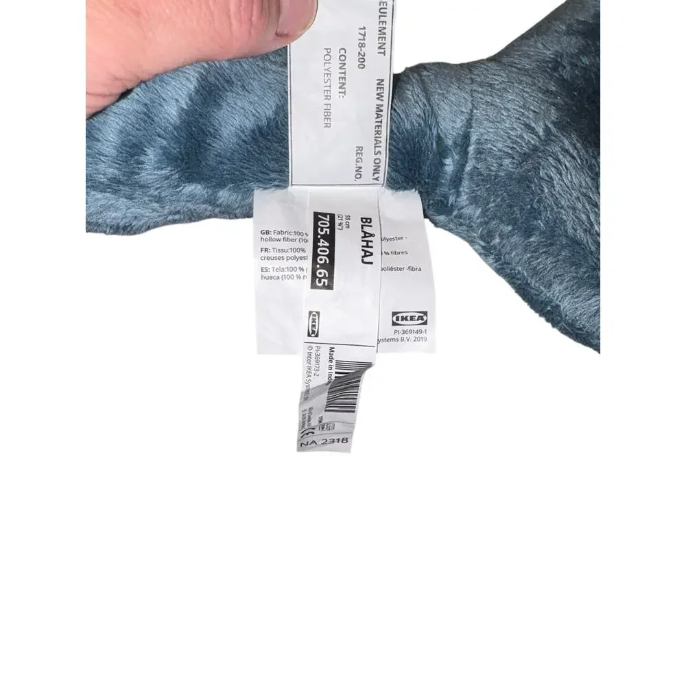 IKEA BLÅHAJ soft toy, a popular stuffed animal designed in the shape of a shark